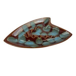 Vintage Trimont Ware Japan Ceramic Ashtray Blue Brown